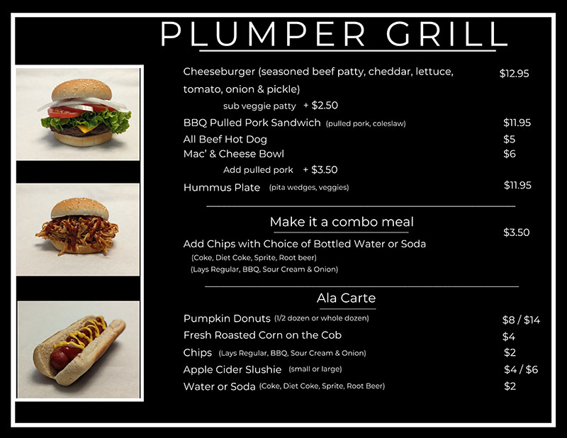 2025 Grill menu - Copy.pdf - 1 Plumper Grill Food 2025 - Burgers, Hot Dogs, & More!